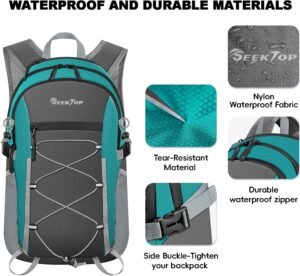 Seektop Packable Waterproof Hiking Backpack, 20L Lightweight Daypack Green