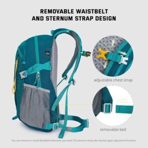SKYSPER Small Hiking Backpack, 20L Lightweight Travel Backpacks Hiking Daypack for Women Men 20 l Lantc20-teal