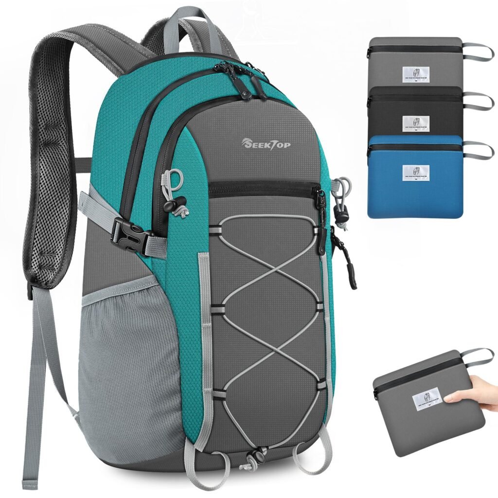Seektop Packable Waterproof Hiking Backpack, 20L Lightweight Daypack Green